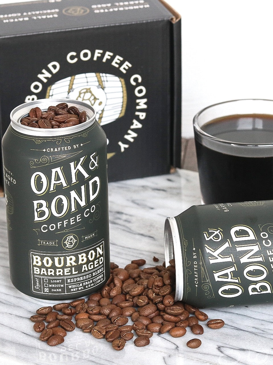 Scotch Whisky and Espresso Bourbon Barrel Aged Coffee Box