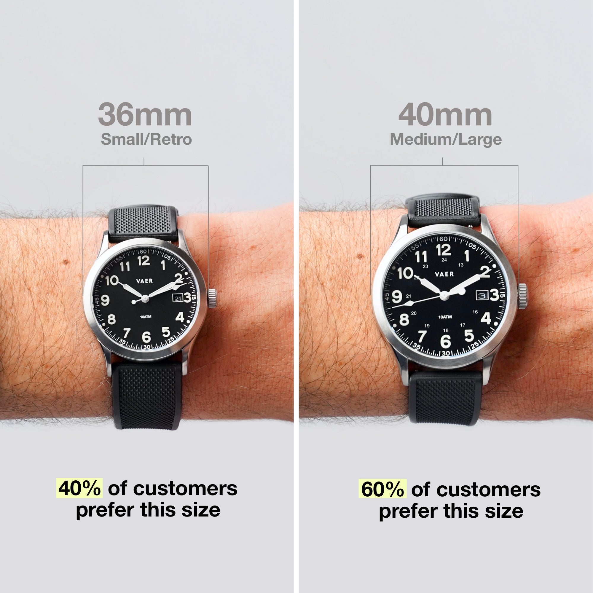 S3 Calendar Field Black - 36mm Quartz