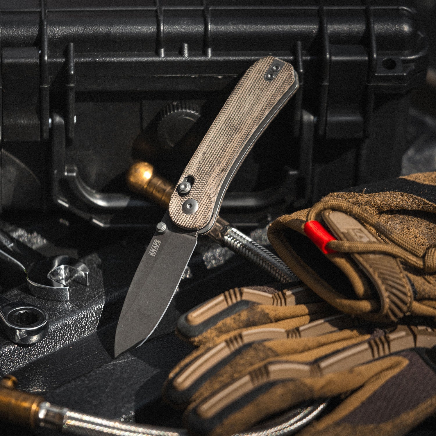 Lander 3 Pocket Knife - Moondust Micarta - Clutch Lock