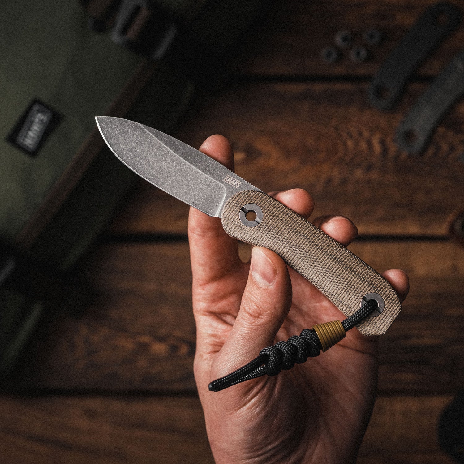 Lander 4 Fixed Blade Knife - Moondust Micarta