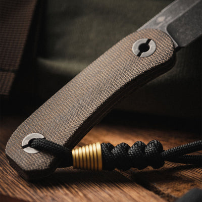 Lander 4 Fixed Blade Knife - Moondust Micarta