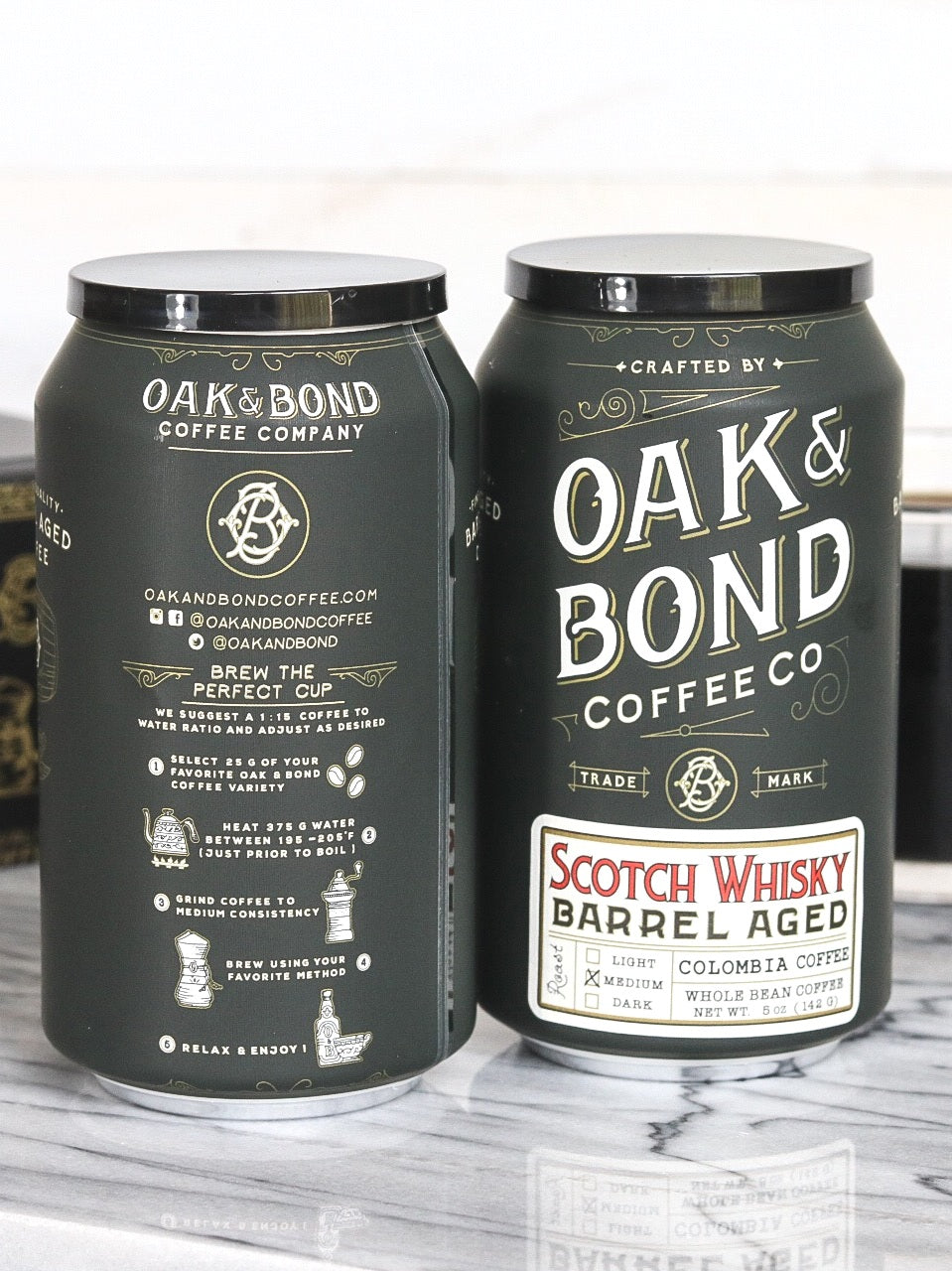 Scotch Whisky and Espresso Bourbon Barrel Aged Coffee Box