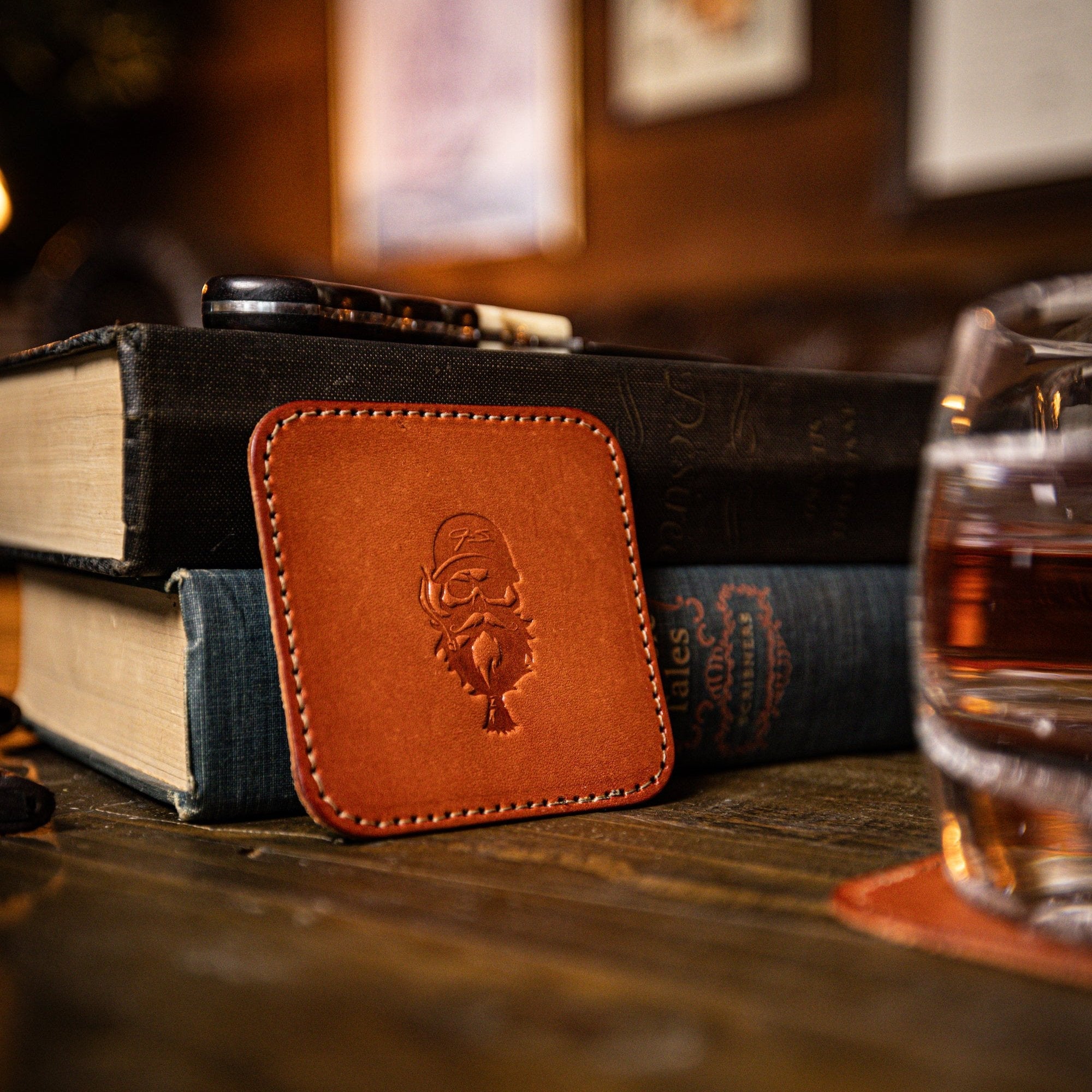 Jeremy Siers Leather Coaster Set