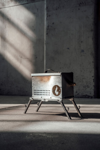 The Hekla: 304 Stainless Steel LavaBox with Dual-Burner