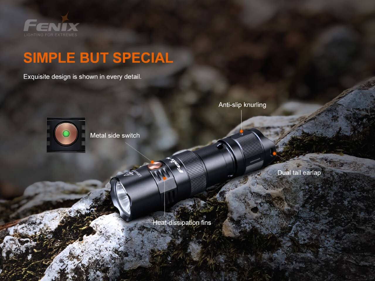 Fenix PD25R EDC Flashlight, USB-C Rechargeable, 800 Lumens