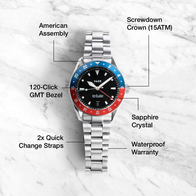 G2 Meridian Navy/Red GMT - 39mm USA