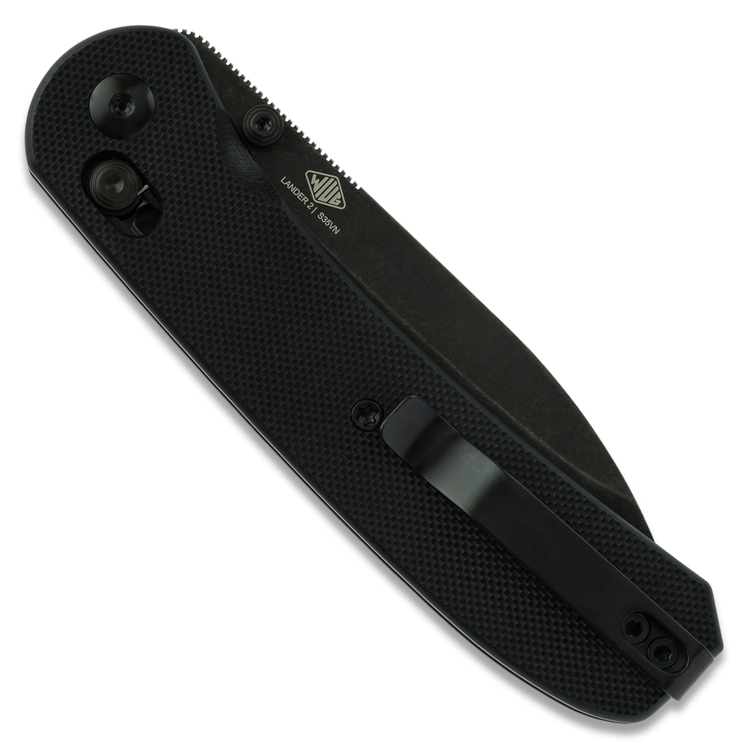 Lander 2 Pocket Knife - Black G10 - Clutch Lock