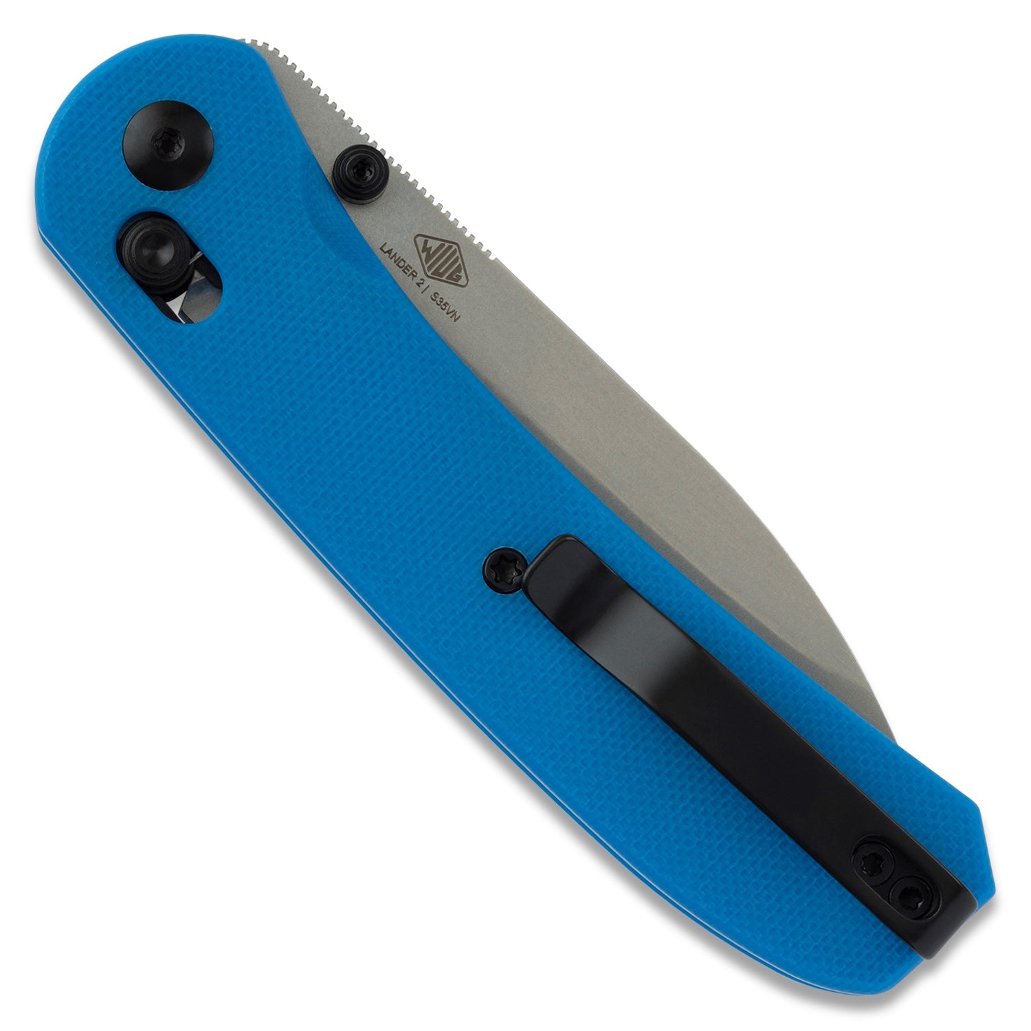 Lander 2 Pocket Knife - Blue G10 - Clutch Lock