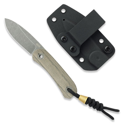 Lander 4 Fixed Blade Knife - Moondust Micarta